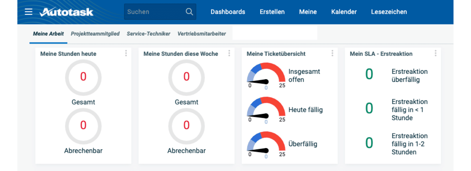 AutoTask CRM Dashboard