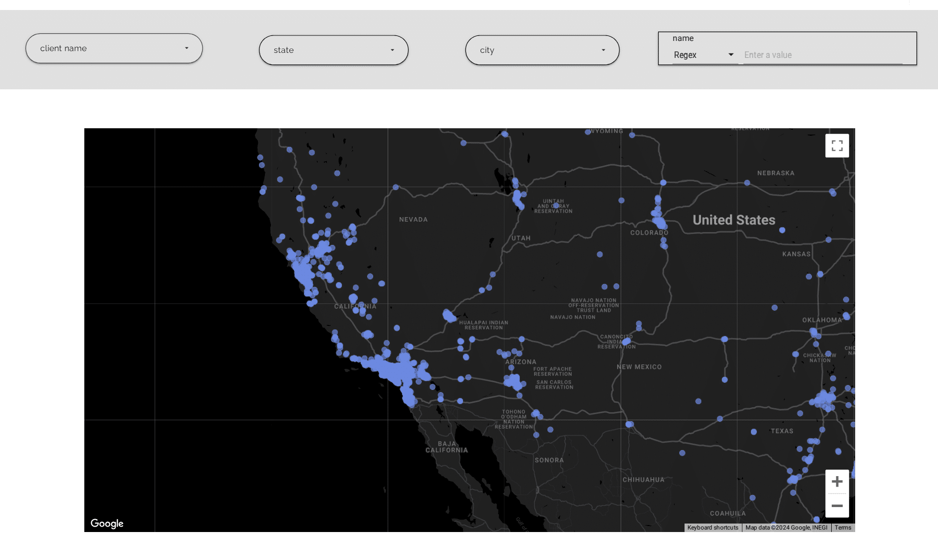 Geo Map Analysis Dashboard