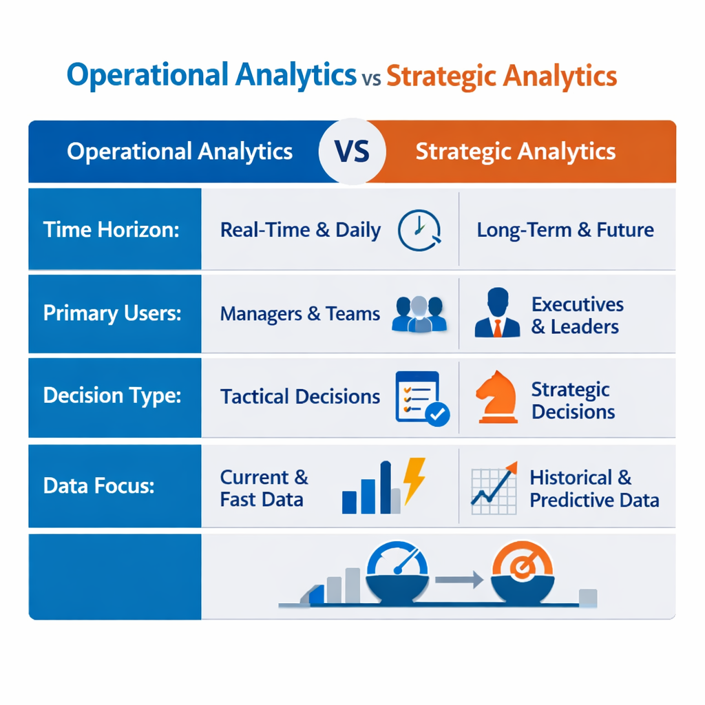 Operational Analytics vs Strategic Analytics
